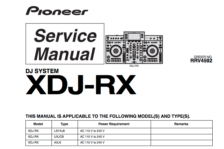 Pioneer Mixtrax Owner's Manual