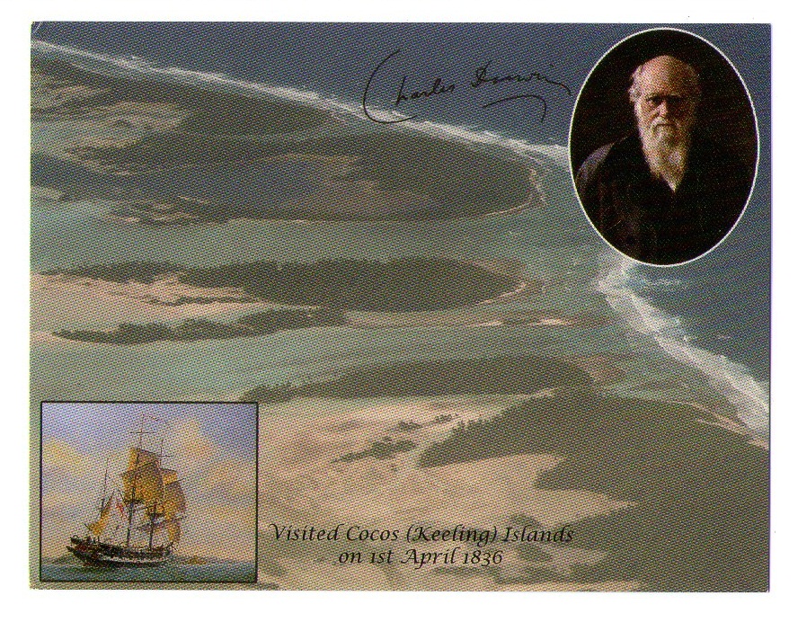Postcards Journey Cocos Keeling Islands Charles Darwin