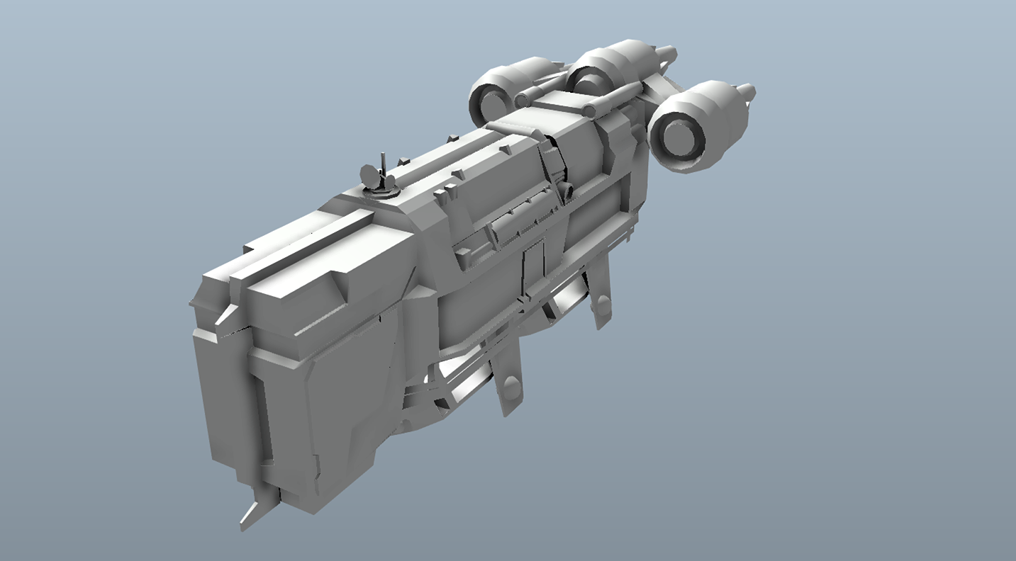 Big Star Wars OBJ Giveaway - Dropship 3d model Big Star Wars OBJ Giveaway - Dropship 3d model