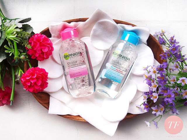 Garnier Micellar Water Pure Active for oily acne prone skin and Garnier Micellar Water for sensitive skin. There is no irritation, it makes my skin fresh, smooth and supple. It removes makeup easily at one wipe, they are affordable and easy to find.