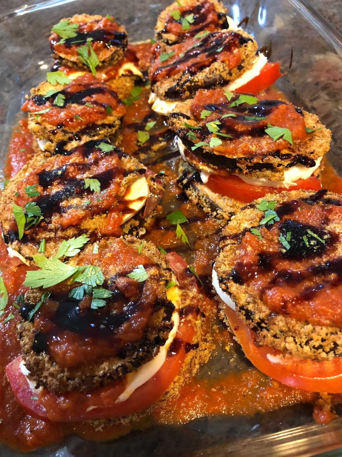 Air Fryer Eggplant Stacks Cherise Mazur