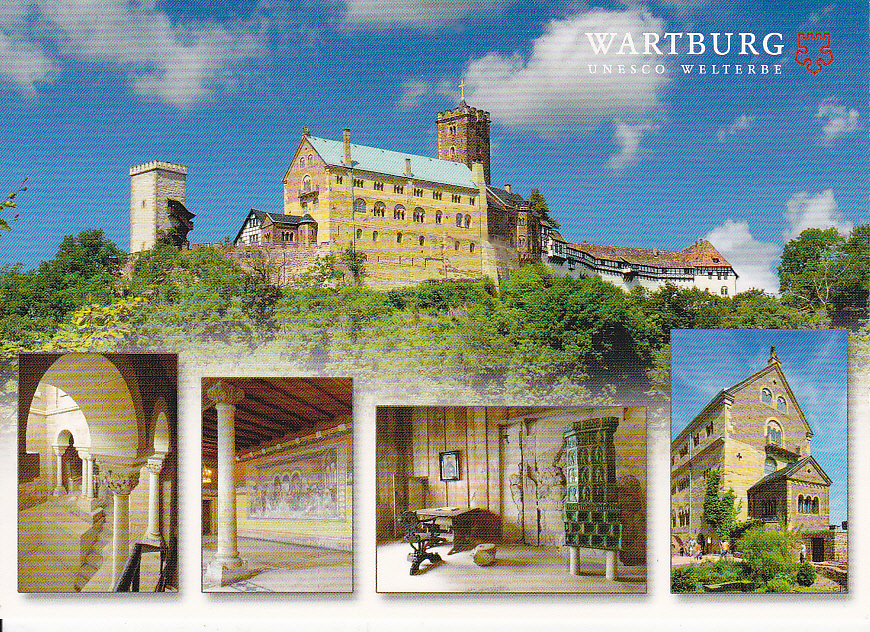 My UNESCO World Heritage Postcards: Germany - Wartburg Castle
