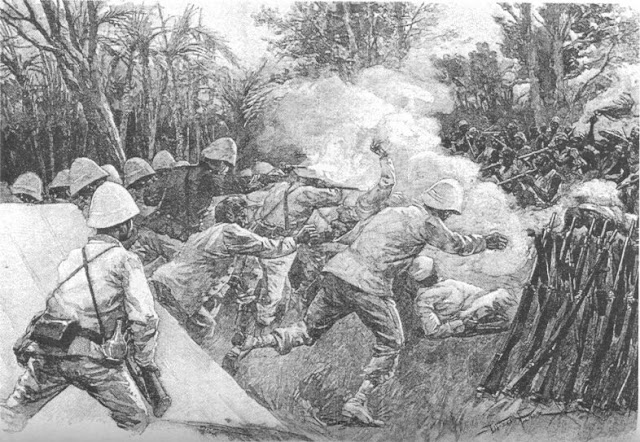 Французские солдаты атакуют амазонок