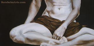 Gillian Draped - Original Figure Acrylic Painting from Life