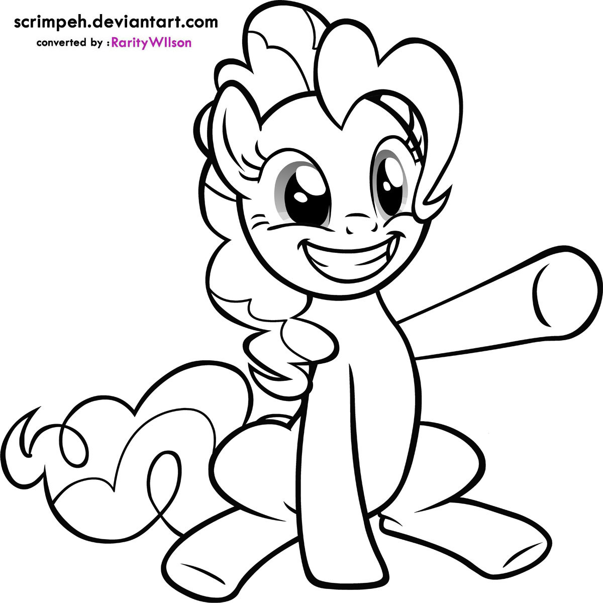 My Little Pony Pinkie Pie Coloring Pages Team Colors