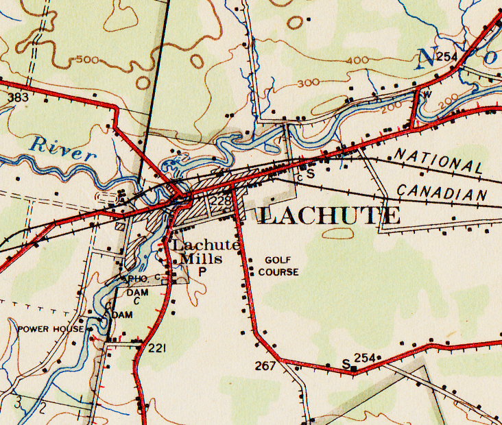Geneva PQ Argenteuil Railways and a Lachute Map from 1937