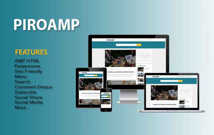 Piroamp AMP HTML Responsive Blogger Template