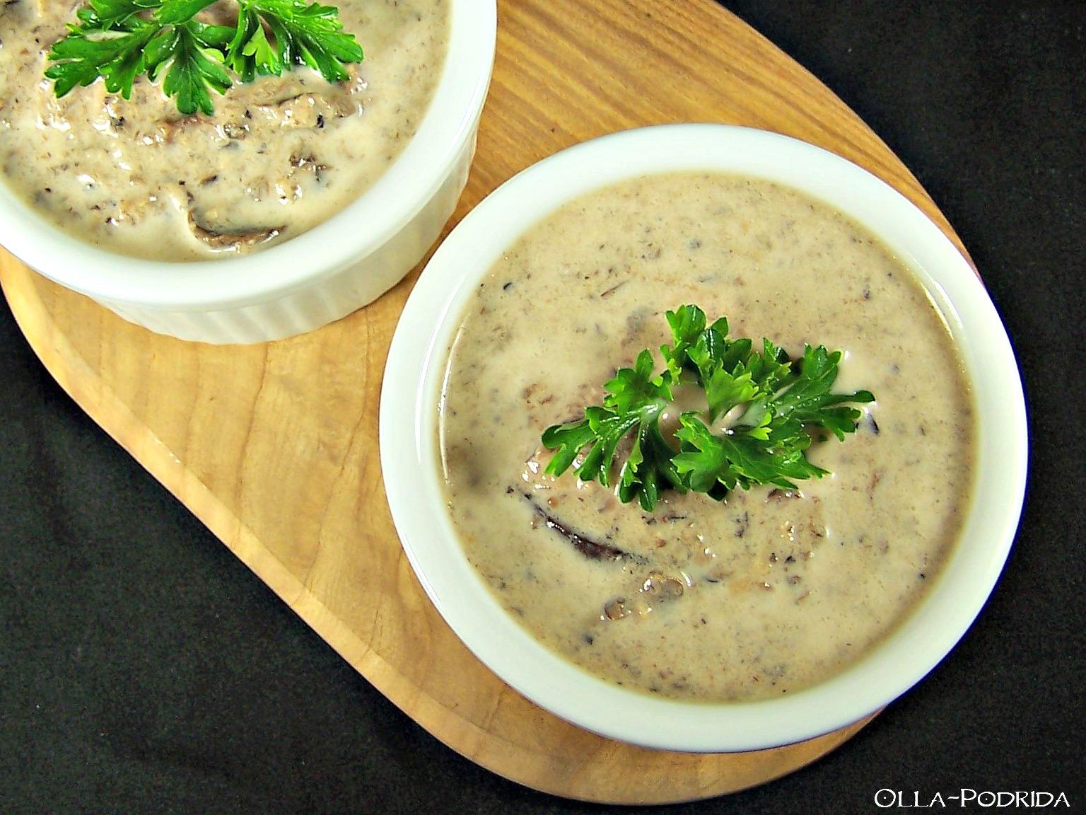OllaPodrida Cream of Portobello Mushroom Soup with Sherry