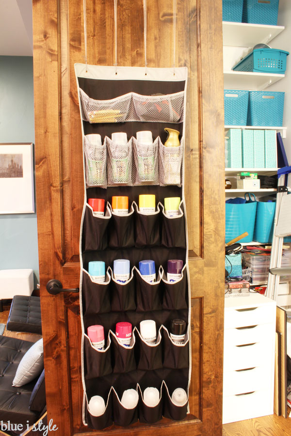 {five minute friday} Spray Paint Storage & Organization Blue i Style