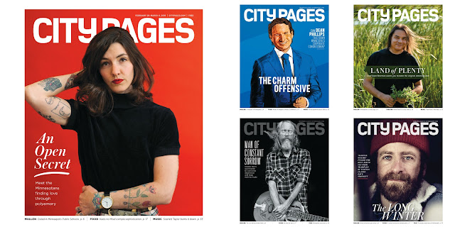 Images of City Pages cover stories by Erica Rivera