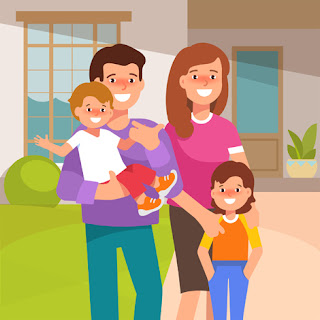 Clipart image of a family