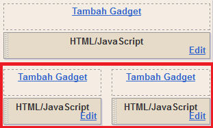 Cara Membagi Elemen Gadget Menjadi Dua Kolom Cara Membagi Elemen Gadget Menjadi Dua Kolom