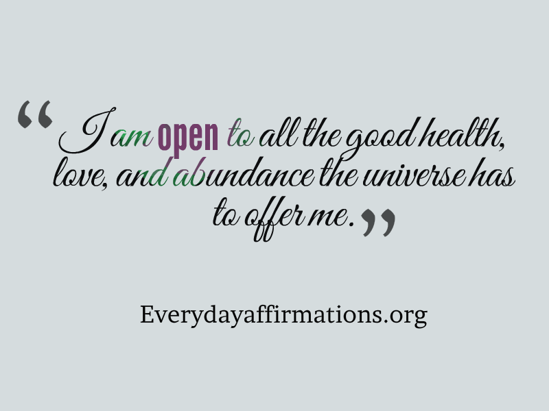 Affirmations for Weight-loss, Daily Affirmations 2014