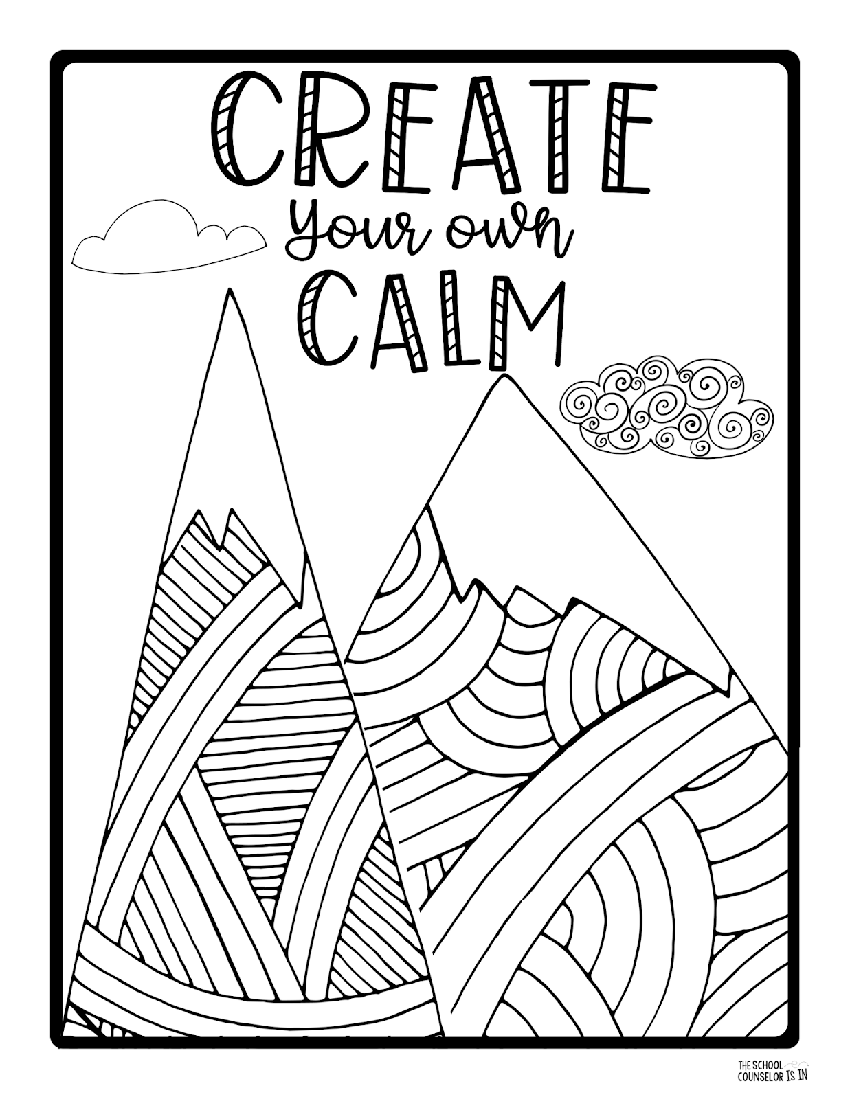 The School Counselor Is In: Mindfulness Coloring Sheets