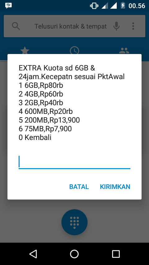 Cek kuota indosat