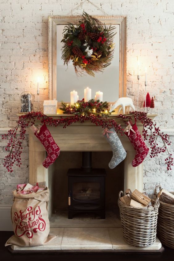DECOR BAZAAR Best fireplace Christmas decorations
