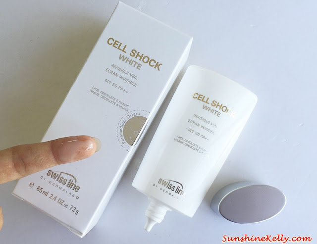 Cell Shock, hite Invisible Veil SPF50 PA++, Sun protection, swiss line, beauty review