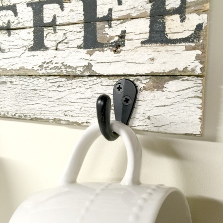 Black hook hanging mug