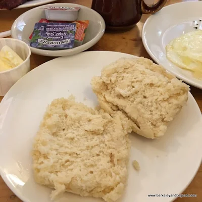 buttermilk biscuits at Columbia House Restaurant in Columbia S.H.P. in California