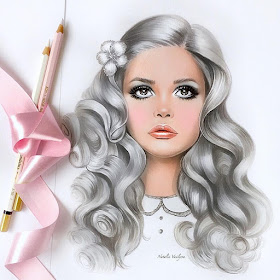 09-Platinum-Hair-Natalia-Vasilyeva-Thirteen-Portrait-Drawings-and-a-Westie-www-designstack-co