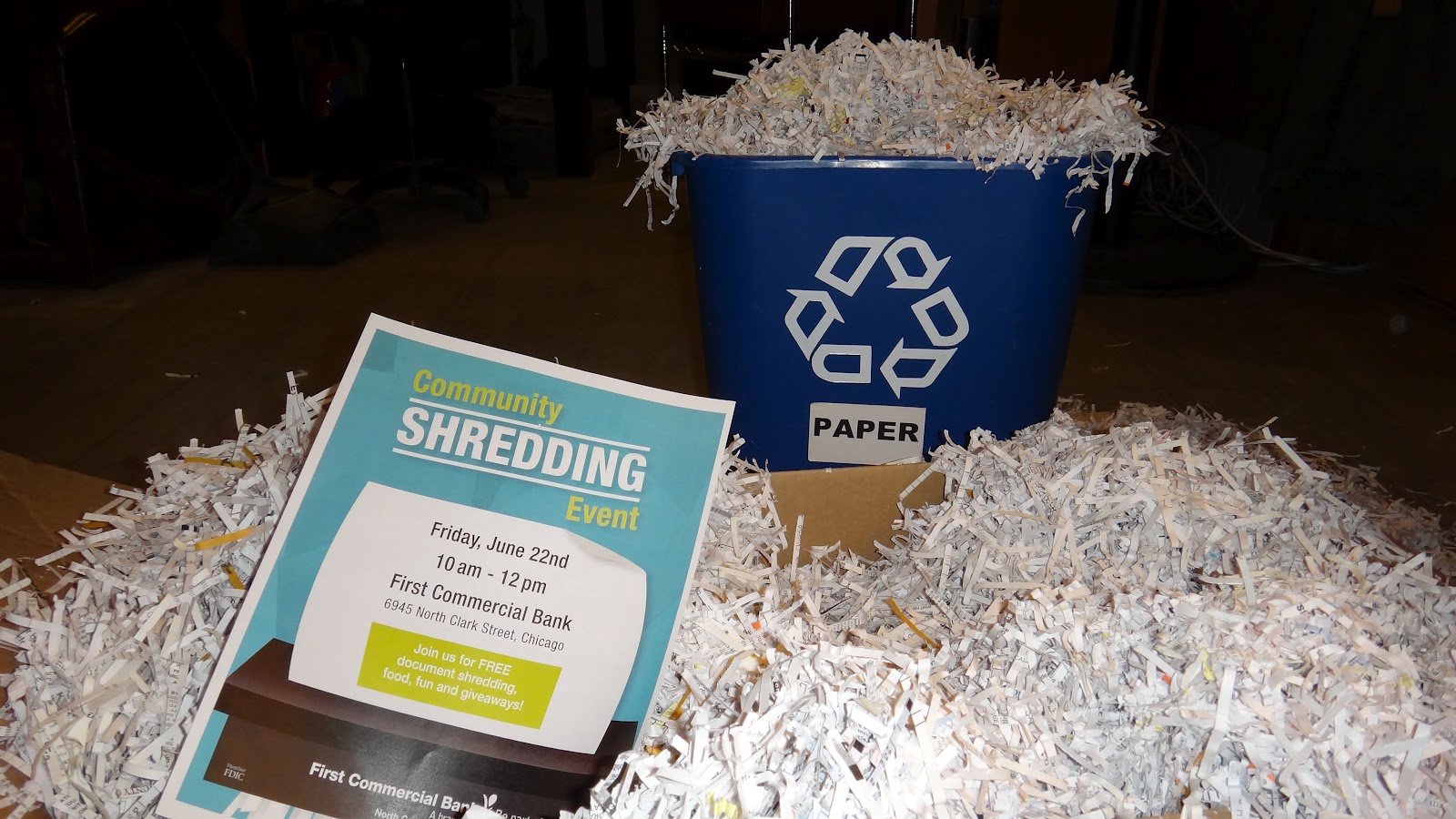 Rogers Park Chamber of Commerce First Commercial Bank Shredding Event