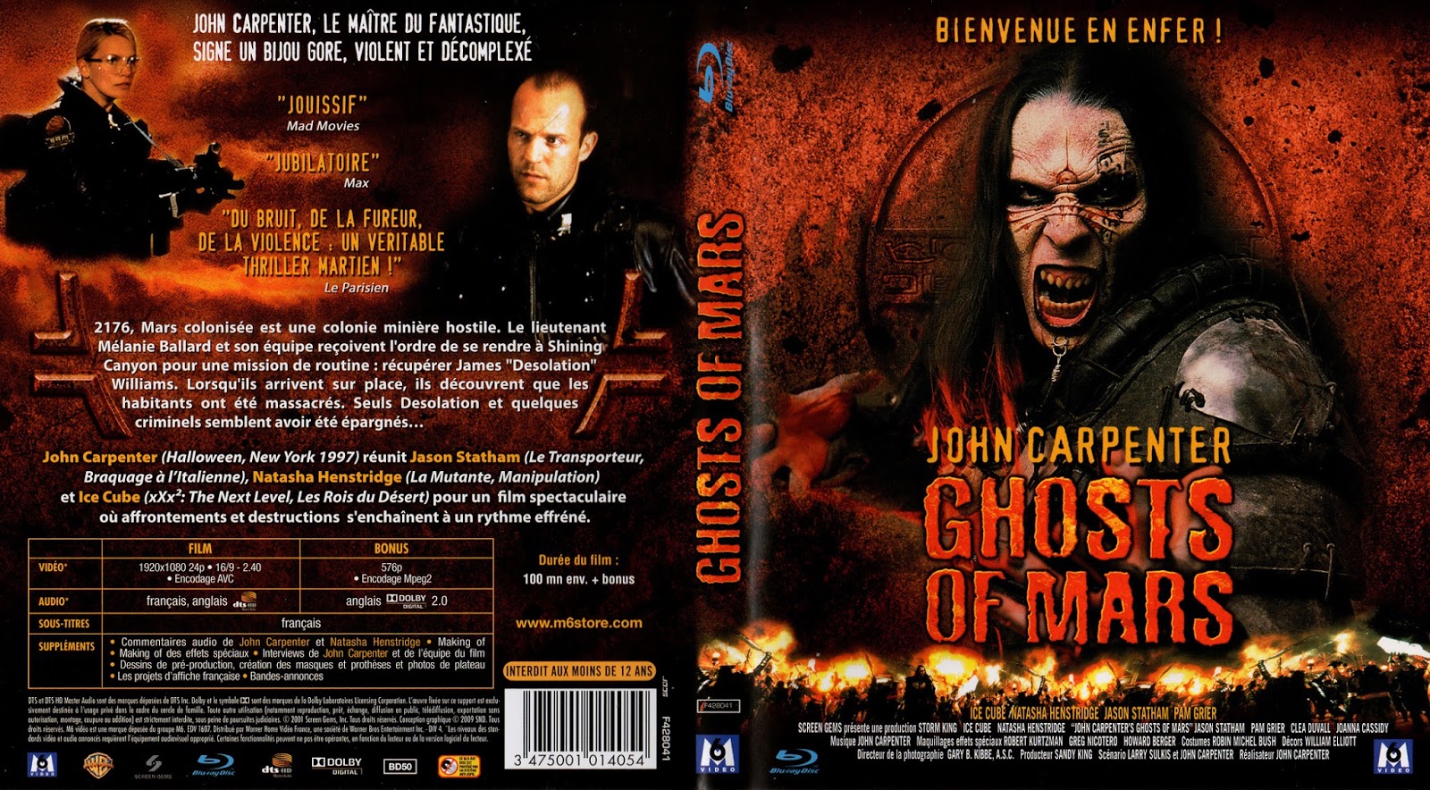 Ceux Qui Veulent Ma Mort Film BLU-RAY JAQUETTES BLU-RAY: Ghosts of Mars