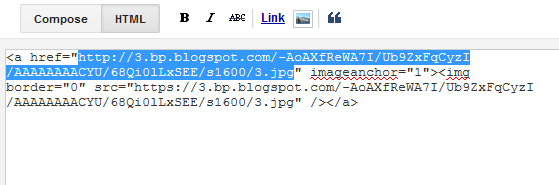 Image code in HTML mode