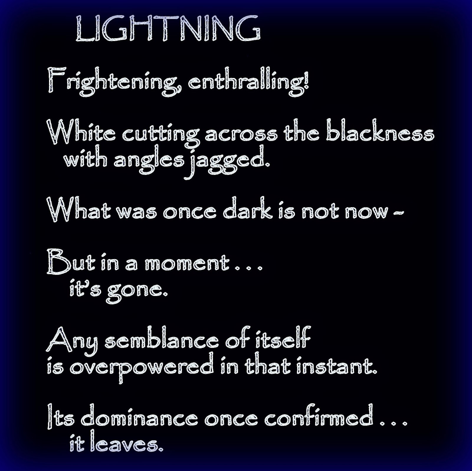 Poem About Lightning Shelly Lighting