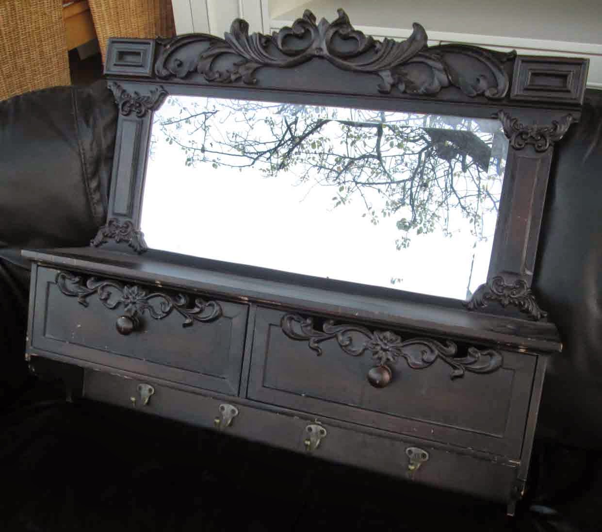 UHURU FURNITURE & COLLECTIBLES SOLD Wall Mirror with Drawers