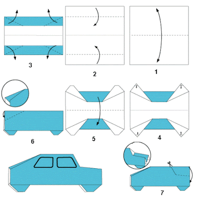 C. Cara Membuat Origami Mobil