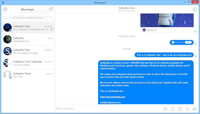 تحميل فيسبوك مسنجر للكمبيوتر مجانا Messenger for Desktop 1.4.3