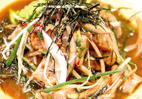 Cebiche nikkei de bonito