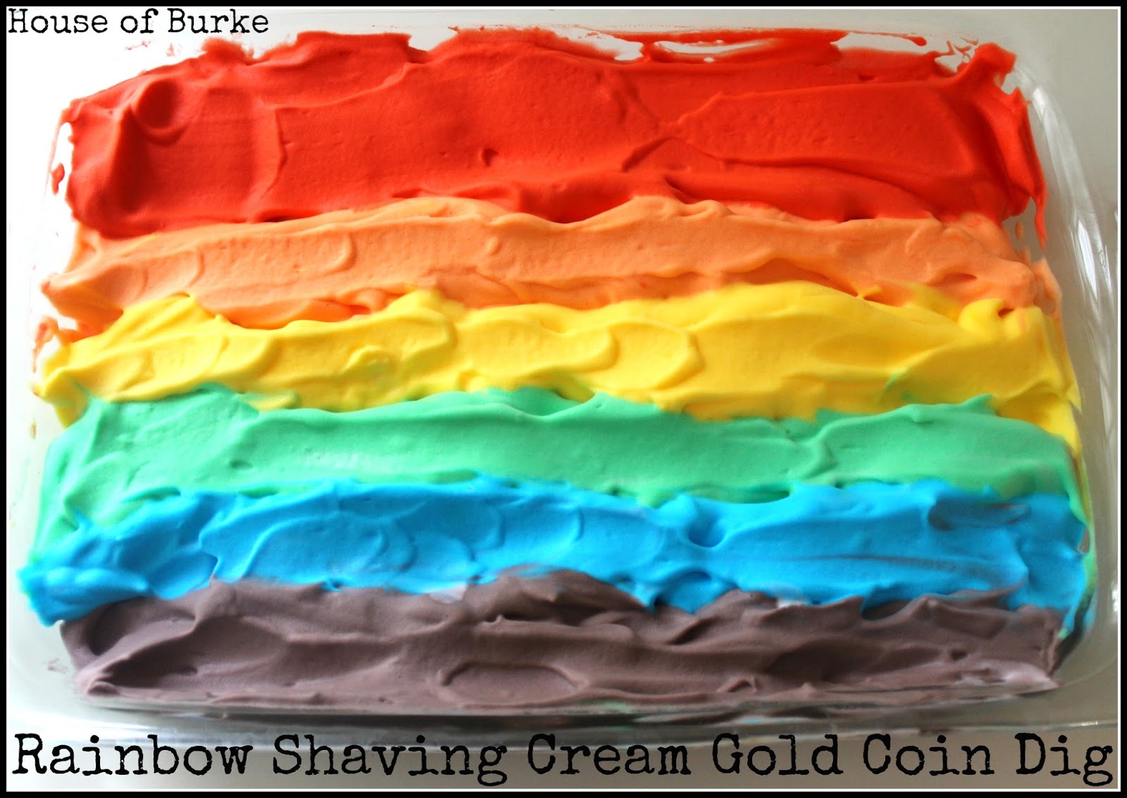Rainbow shaving cream gold coin dig from House of Burke