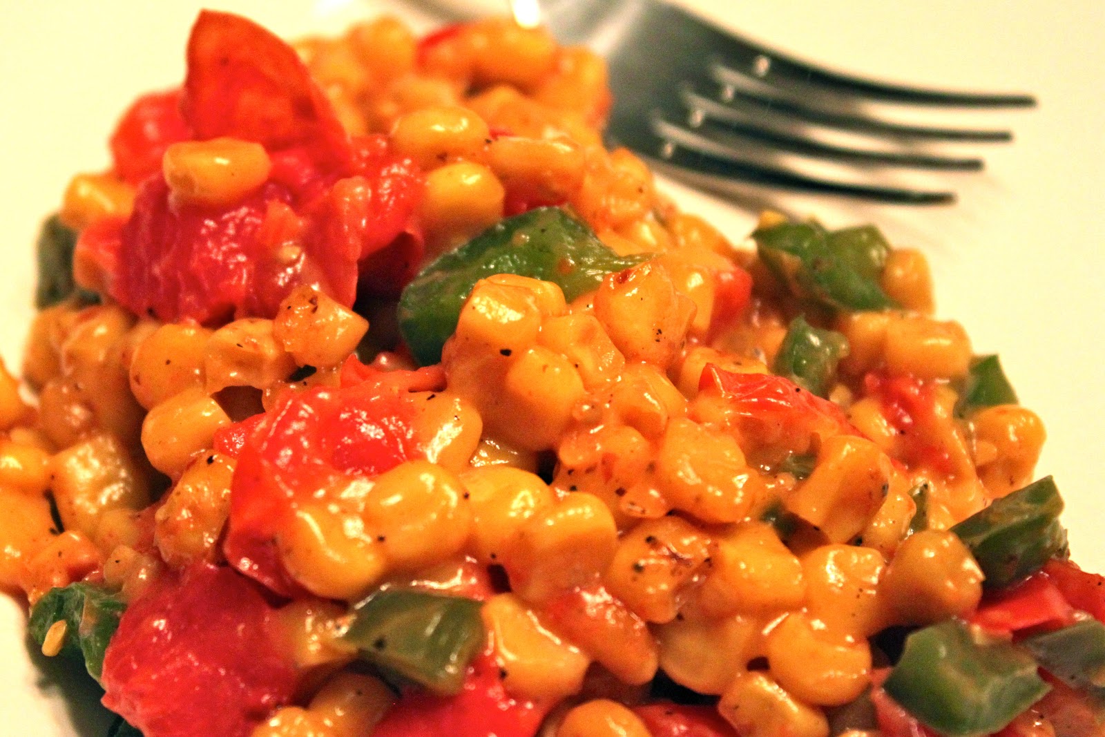 Explore Love Eat Cheesy Corn with Red Pepper Flakes