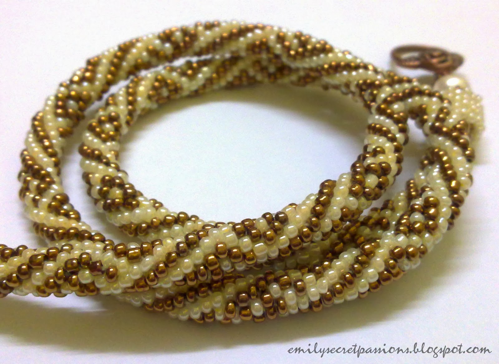 Emily Secret Passions Crochet Beaded Rope Necklace/Bracelet