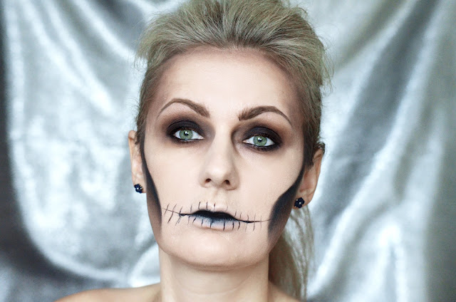 makeup Halloween, Простой макияж на Хеллоуин, макияж дома, сам себе визажист, учу визажу  
