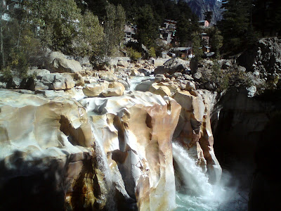 Magnificient Surya Kund waterfall at Gangotri
