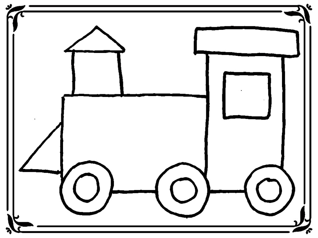 Train Coloring Pages For Toddlers | Realistic Coloring Pages