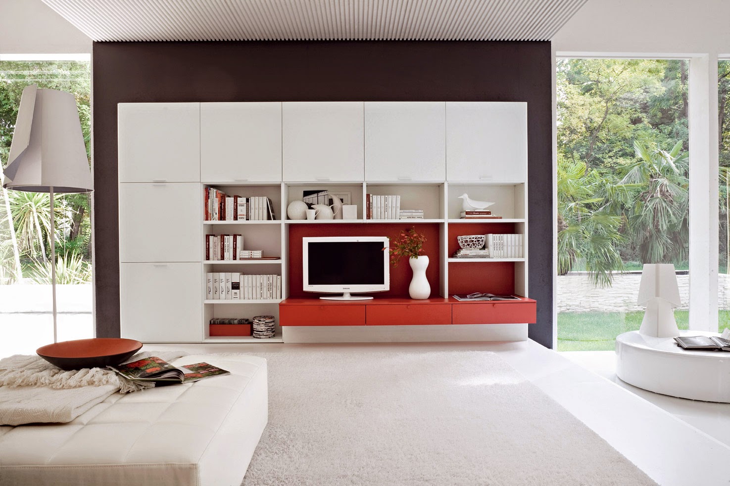 Design a place for the TV in the living room for interior design | The