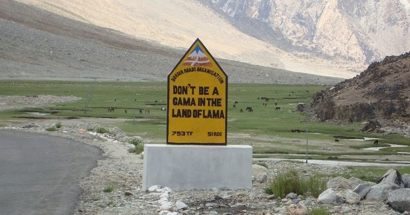 Witty Road signs you will see in laddakh