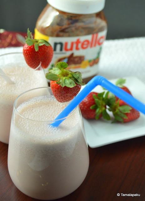 Strawberry-Nutella Milkshake