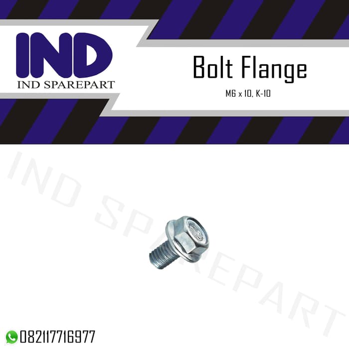 Baut-Baud-Bolt Flange-Topi M6X10-6X10 K10-Kunci 10 Ayo Order