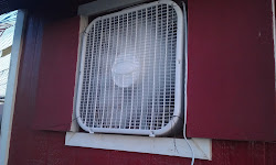 window fan box cool summer chicken chicks keeping arizona windows cooling lady blowing shade coop installed upper loud
