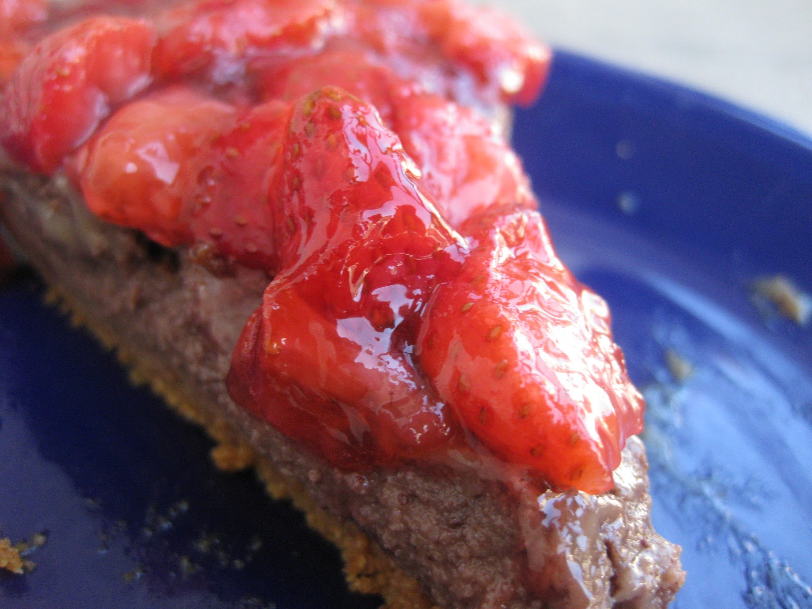 Vegan Mommy Chef SoyFree Chocolate Cheesecake with Strawberry Topping