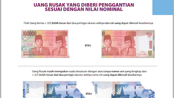 Tak perlu panik, ini syarat penukaran uang rusak sesuai peraturan Bank Indonesia