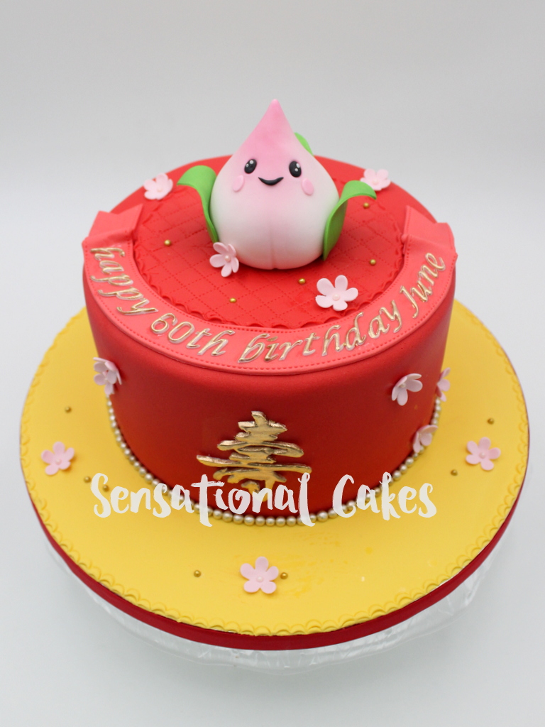 The Sensational Cakes Longevity Peach Cake Singapore PeachLongevityCake