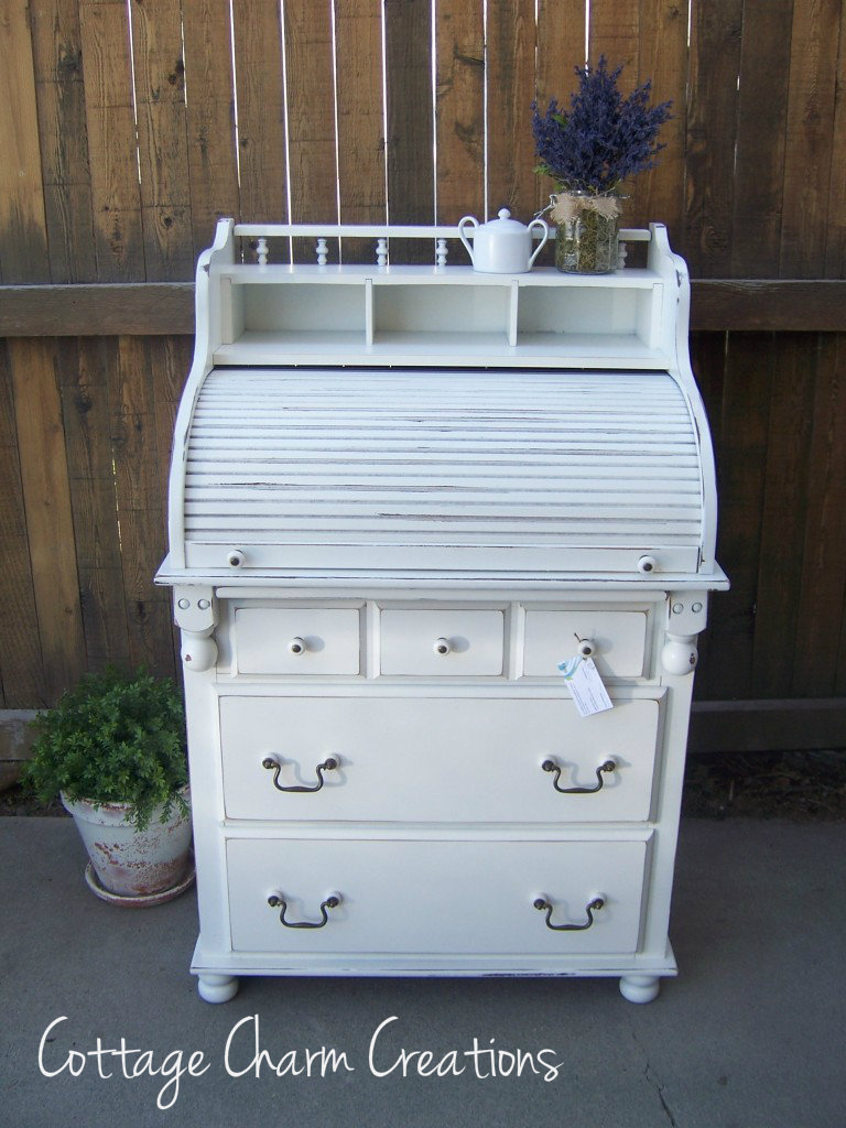 Adorable roll top desk dresser combo