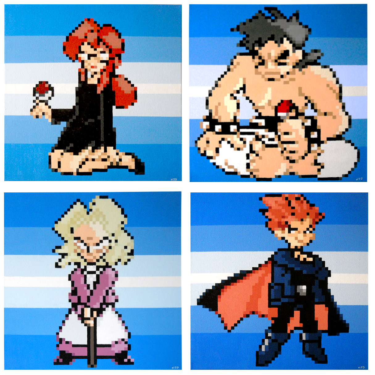 Lost in Rehearsal: Pixel Painting - The Elite Four (Pokémon Red