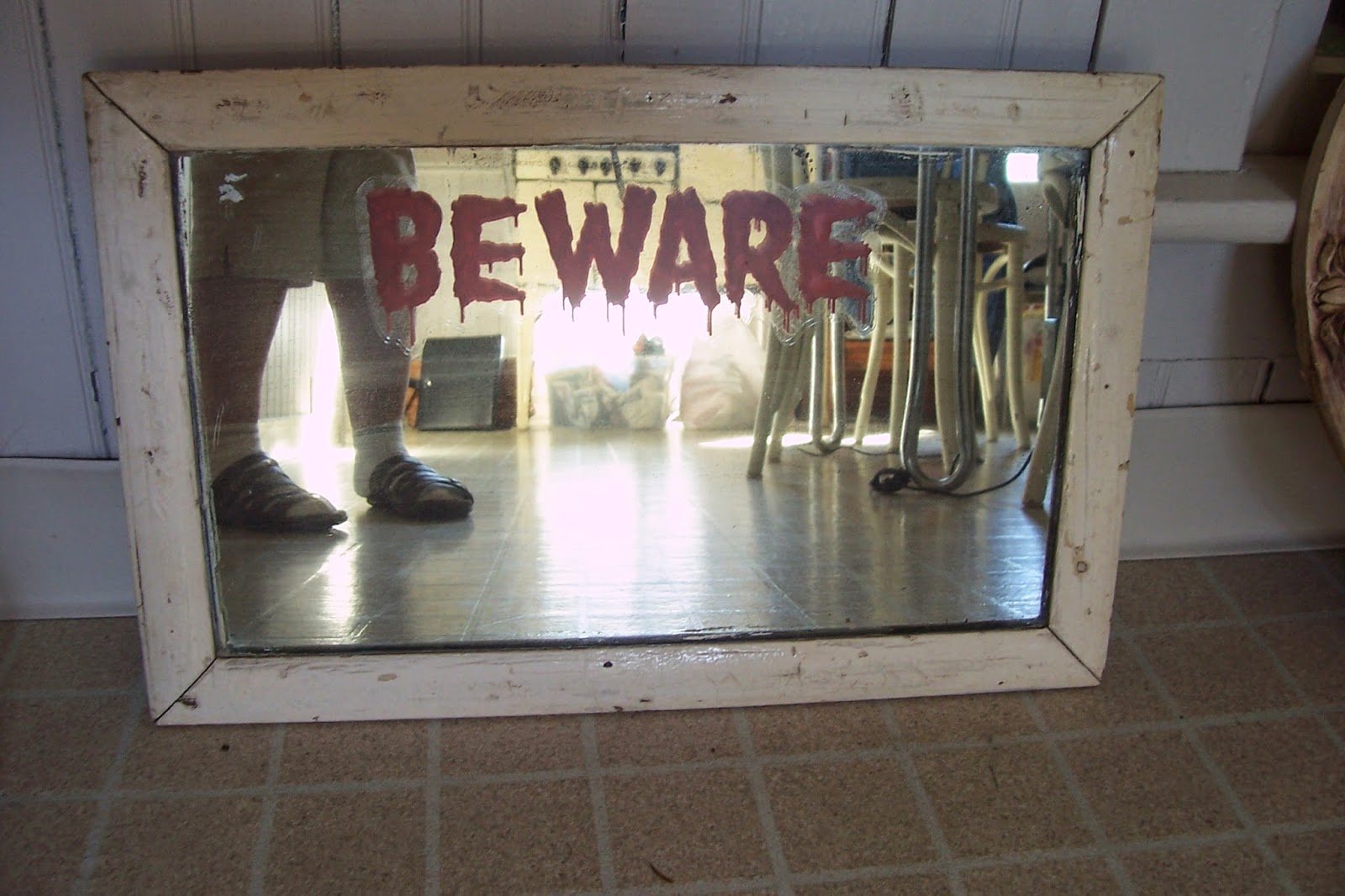 Saturdays Vintage Finds Altered Scary Halloween Mirrors & Photographs