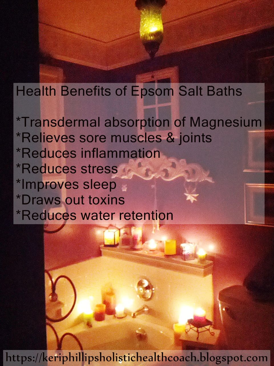 Keri Phillips Holistic Health Coach Health Benefits of Epsom Salt Baths